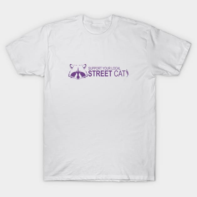 street cats_raccoon2 T-Shirt by Alkahfsmart